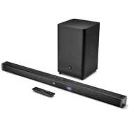 JBL Bar 2.1 Deep Bass, Dolby Digital Soundbar with Wireless Subwoofer for Extra Deep Bass, 2.1 Channel Home Theatre with Remote, JBL Surround Sound, HDMI ARC, Bluetooth & Optical Connectivity (300W)