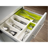 Kitchen Organizer Drawer Divider Store Expandable Cutlery Tray-Green Utensil Racks