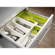 Kitchen Organizer Drawer Divider Store Expandable Cutlery Tray-Green