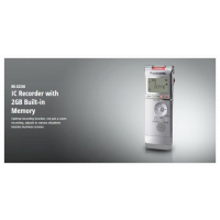 Panasonic RR-XS350 Digital IC Voice Recorder, 2GB Storage, Expandable Memory, AAA Battery - White