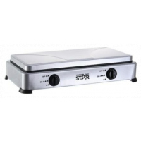 Winning Star 2 Burner Gas Cooking Stove With Lid-Grey