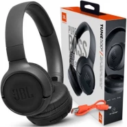 JBL Tune 500BT Headphones, Powerful Bass Wireless Headsets With Mic - Black