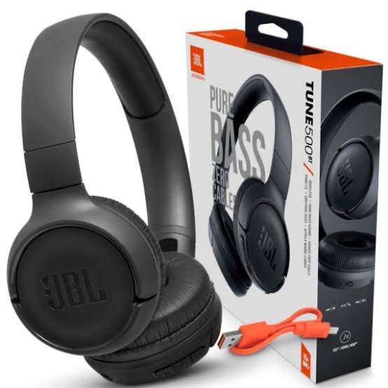 JBL Tune 500BT Headphones Powerful Bass Wireless Headsets With Mic Black TilyExpress Uganda
