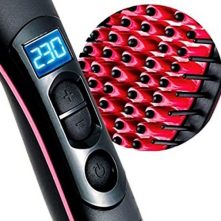 3 ln1 Electric Fast Ceramic Styling Hair Straightener Brush - Black