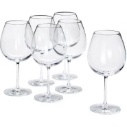 6 Pieces Of Big Wine Glasses - Colorless