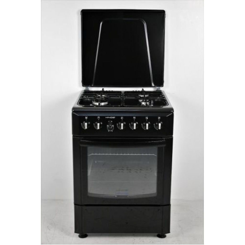 Kings Full Gas Cooker 4 Gas Burners 50x60cm 4TTE-5640BLK; Gas Oven, Black