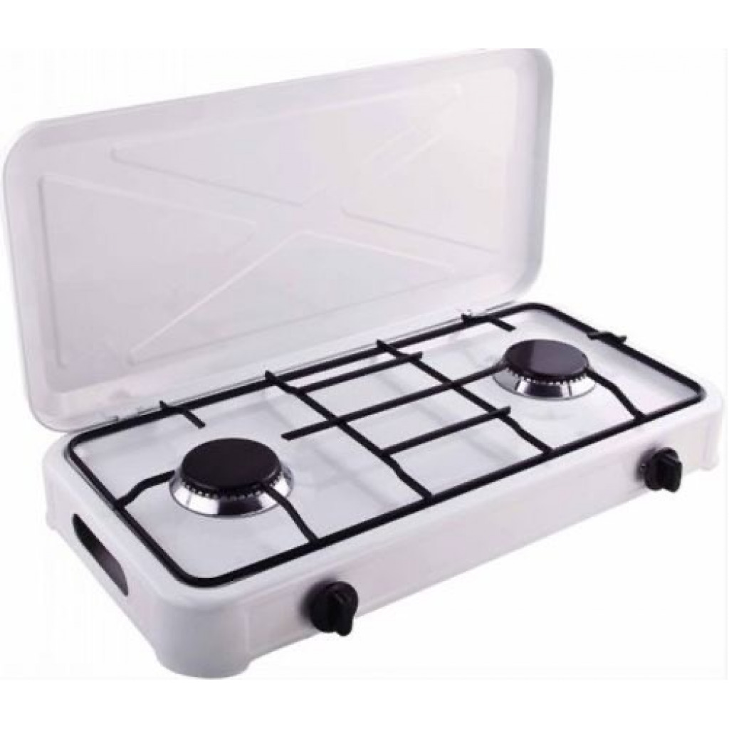 Starlux 2 Burner Gas Cooking Stove - White