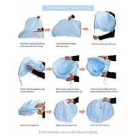 Portable Baby Travel Bed with Mosquito Net - Blue