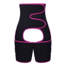 3 in 1 Sweat Slim Thigh Trimmer, Waist Trainer Slimming Belt-Black/Pink Waist Trimmers