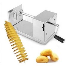 Manual Potato Chips Slicer Spiral Twister Vegetable Cutter, Silver