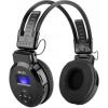 SH S1 Non Wireless Overhead MP3 Rechargeable Headphones - Black