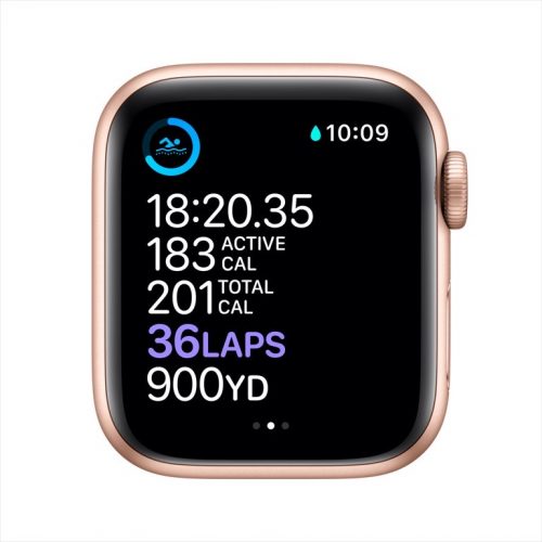 Apple Watch Series 6 GPS, 44mm Blue Aluminum Case with Deep Navy Sport Band - Pink