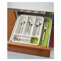 Kitchen Organizer Drawer Divider Store Expandable Cutlery Tray-Green