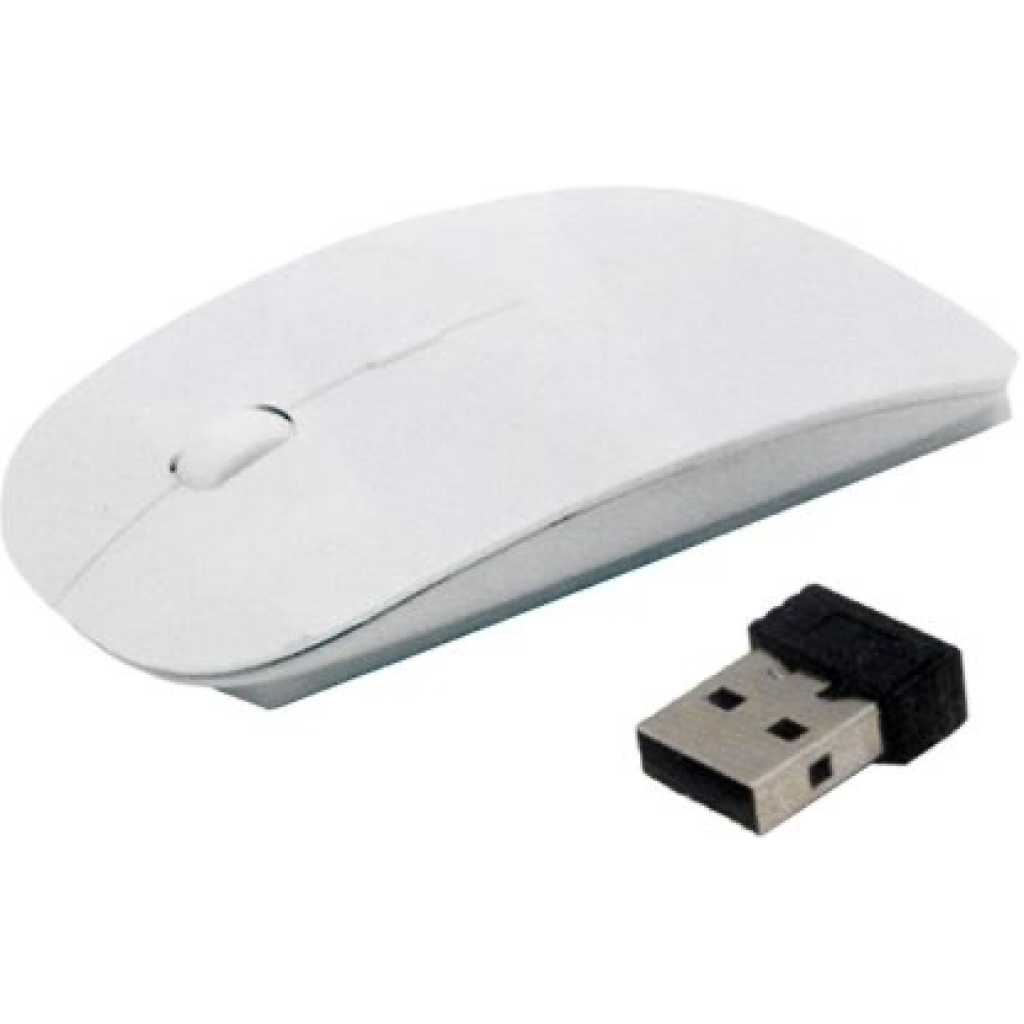 Wireless With USB Receiver Mouse - White