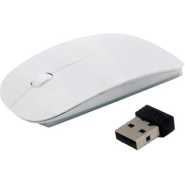 Wireless With USB Receiver Mouse - White