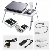 Foldable & Portable Laptop Table Stand - White