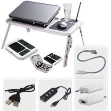 Foldable & Portable Laptop Table Stand – White Laptop Stands