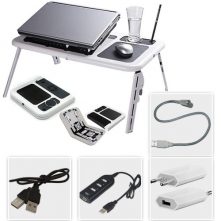 Foldable & Portable Laptop Table Stand - White