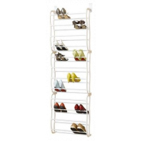 Metal Over The Door 36 Pairs Shoe Rack - White