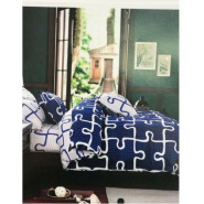 Puzzle Duvet set with a bedsheet and 2 pillowcases