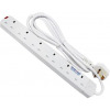 Power King 6 Way Extension Cable - White