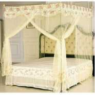 Mosquito Net without Stands- suitable for a bed with net stands - Cream