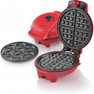 Saachi NL-2M-1545 2 In 1 Donut/Waffle Maker – Red
