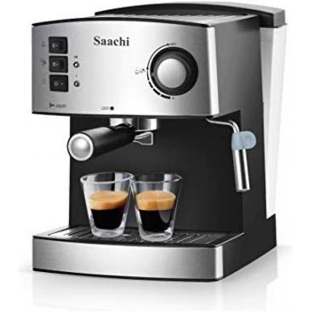 Saachi NL-COF-7055 All in 1 Coffee Maker - Silver, Black