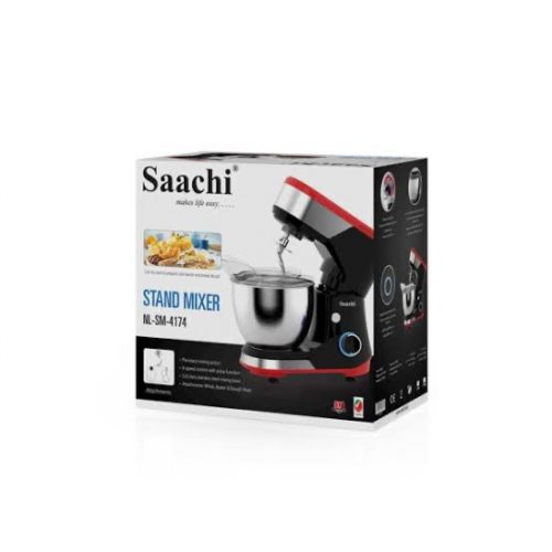 Saachi NL-SM-4174 8-Speed Stand Mixer With Pulse Function - Black,Red