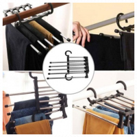 5 In1 Foldable Trousers/Pants Hanger Rack-Black