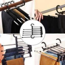 5 In1 Foldable Trousers/Pants Hanger Rack-Black