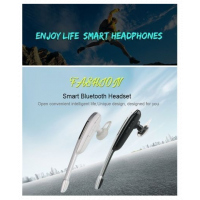 Universal Bluetooth Stereo Headset Music Business Style Headphone Universal Super Cool Wireless Earphone Mic Hands Free - Black,Silver