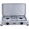 Winning Star 2 Burner Gas Cooking Stove With Lid-Grey