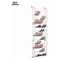 Metal Over The Door 36 Pairs Shoe Rack - White