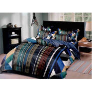 Egyptian Cotton Duvet Cover with 1Bedsheet 2Pillowcases – Multicolor