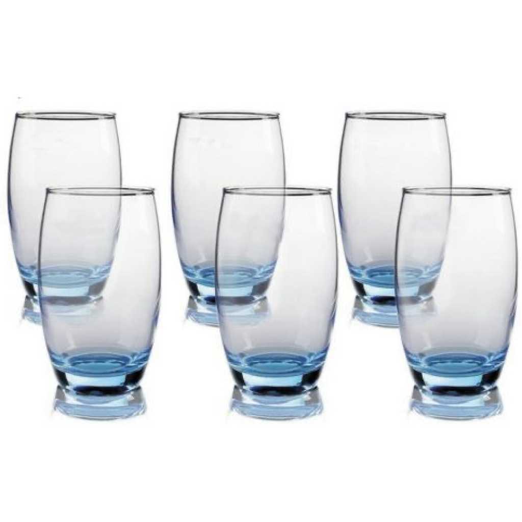 Luminarc 6 Pieces Of Water And Juice Glasses,Blue