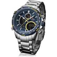 Naviforce Waterproof Mens Watch - Silver