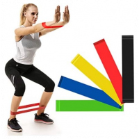 5 Piece Fitness Exercise Resistance Band Belt,Multi Colours