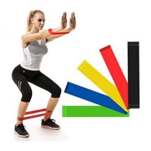 5 Piece Fitness Exercise Resistance Band Belt,Multi Colours Exercise Straps