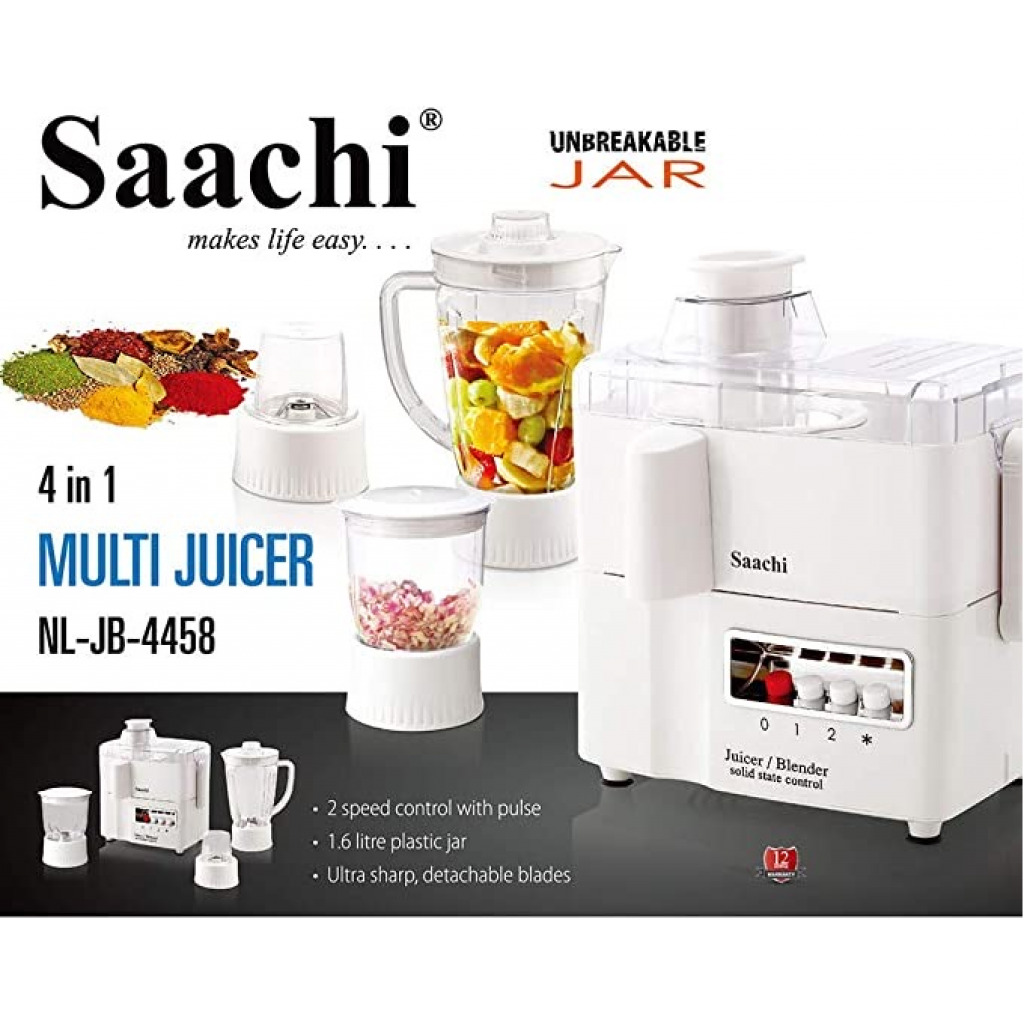 Saachi NL-JB-4458 4 in 1 Super Blender with Unbreakable Jar