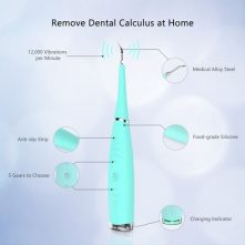 Sonic Electric Dental Calculus Plaque Remover Tool Kit, Tooth Scraper Tartar Cleaning System, Green