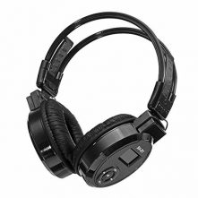 SH S1 Non Wireless Overhead MP3 Rechargeable Headphones - Black