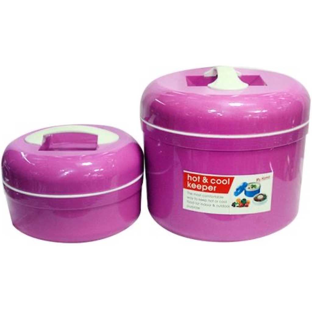 2in1 Plastic Hot and Cool Keeper Food Container - Purple