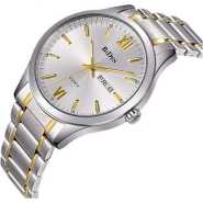 Quartz Men's Stainless Steel Analog Watch - Silver