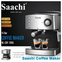 Saachi NL-COF-7055 All in 1 Coffee Maker - Silver, Black