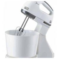 Scarlett 7 Speed Hand Mixer with Stand Mixer With Stainless Steel Bowl, White