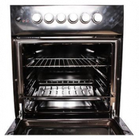 Besto Two Gas + Two Electric Upright Oven, 50x60cm - Black