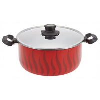 Tefal Tempo Flame Non-Stick 8 Pcs Cooking Set, Red, Aluminium, C5489882