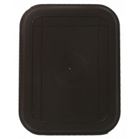 3 Piece Non Slide Rubber Serving Trays-Black.