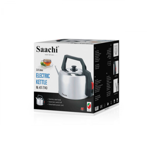 Saachi 3Ltr Stainless Steel Electric Kettle, NL-KT-7743